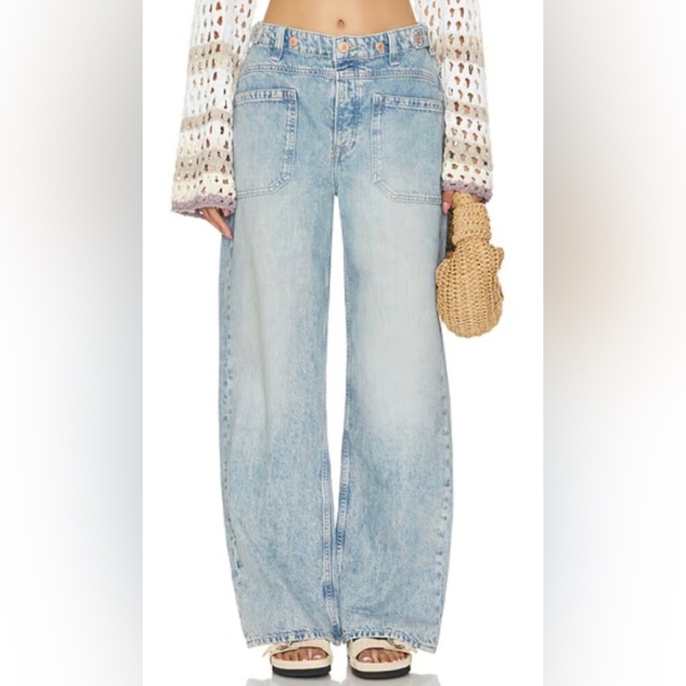 We the Free Palmer cuffed Wide Leg Jeans - Picture 2 of 11